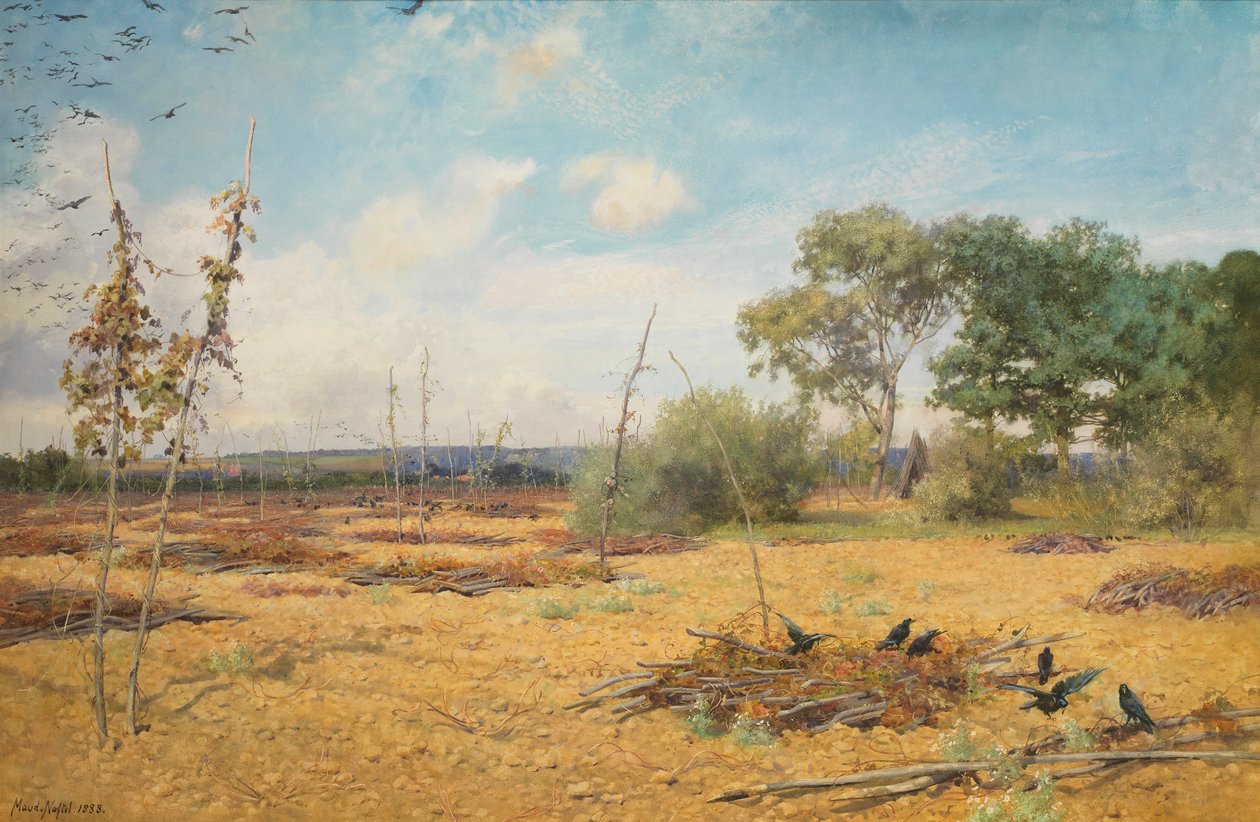 When Humles are Housed and Gardens Bare, 1888 av Maud Naftel