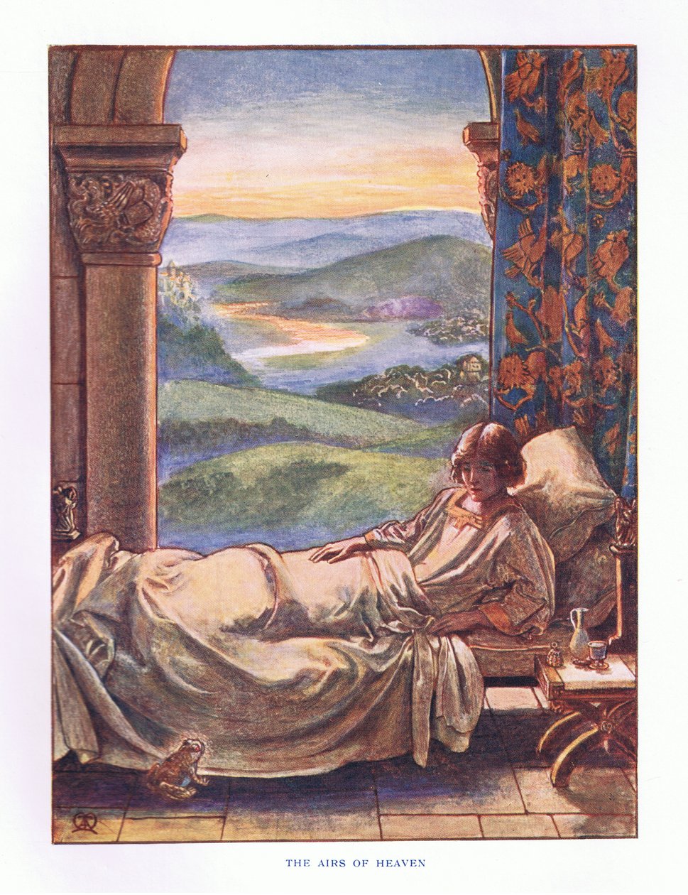 The airs of Heaven, illustrasjon fra Lady And Fairy Tales, 1914 av Maud Tindal Atkinson