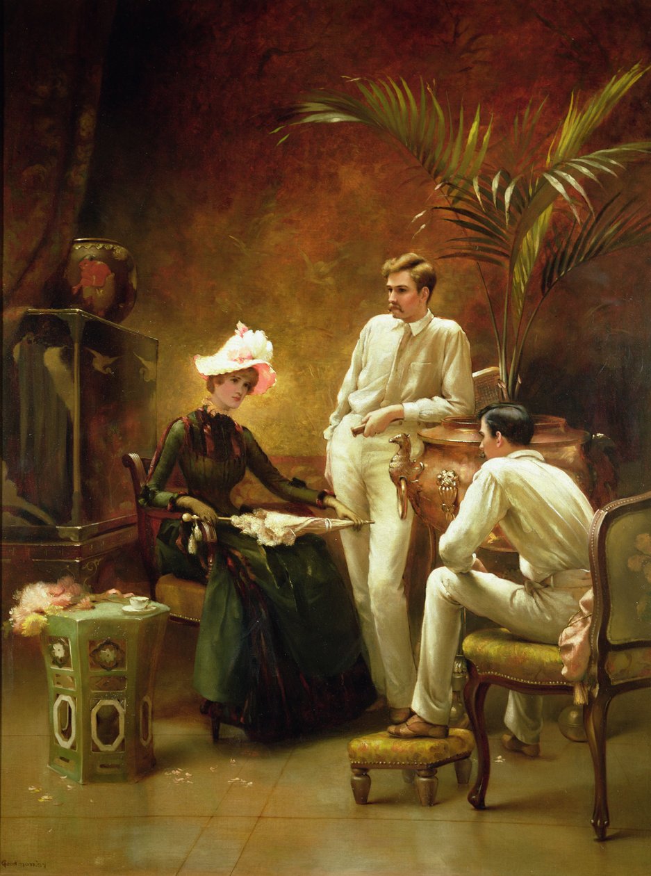 The Rivals - Tea before Tennis olje på lerret av Maude Goodman