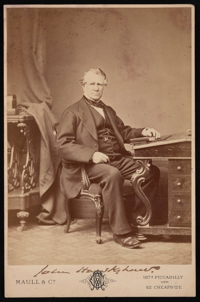 Portrett av John Hawkshaw 1811-1891, før 1876. av Maull and Co