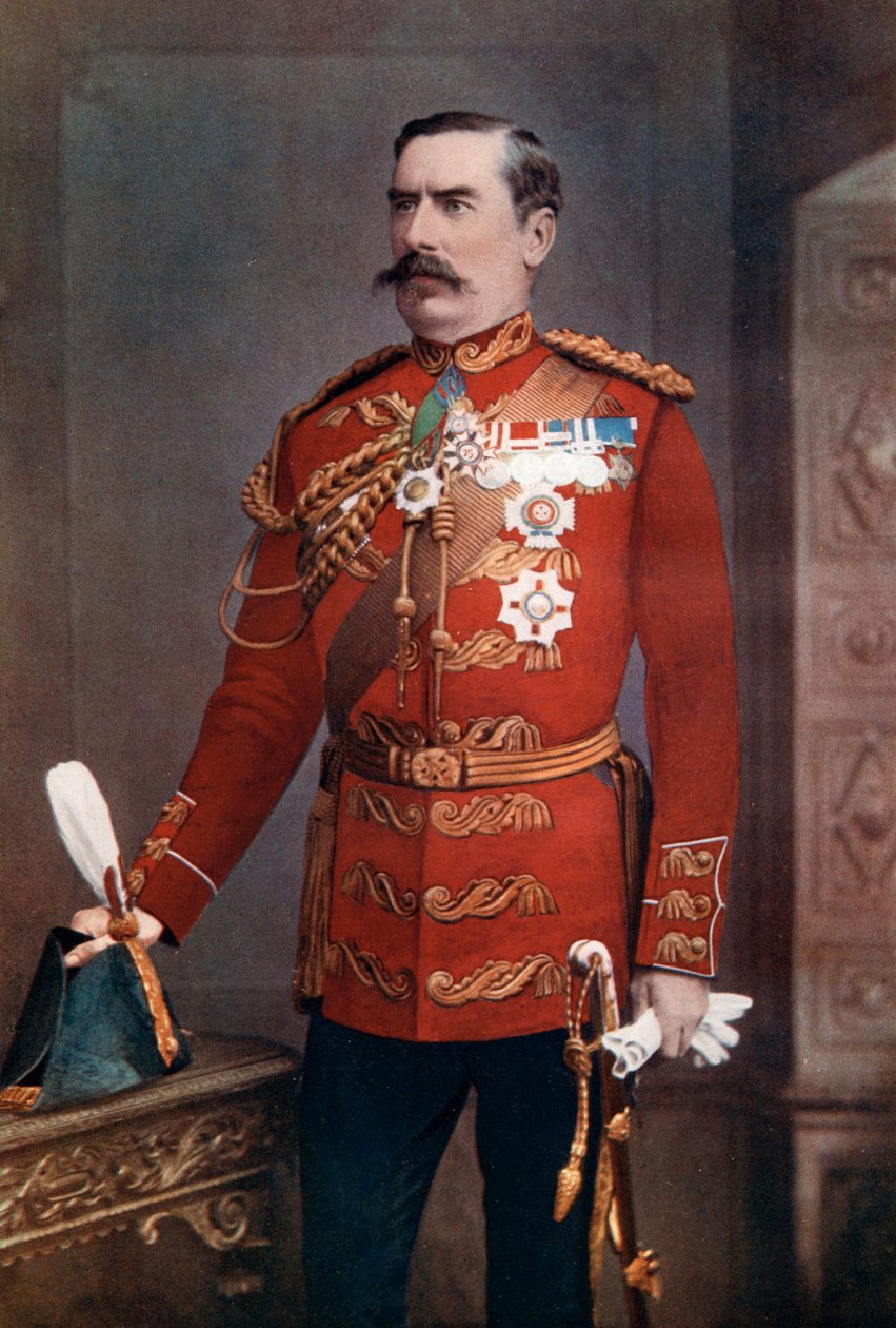 Generalløytnant Sir Baker Creed Russell, kommanderende Southern District, 1902. av Maull and Fox