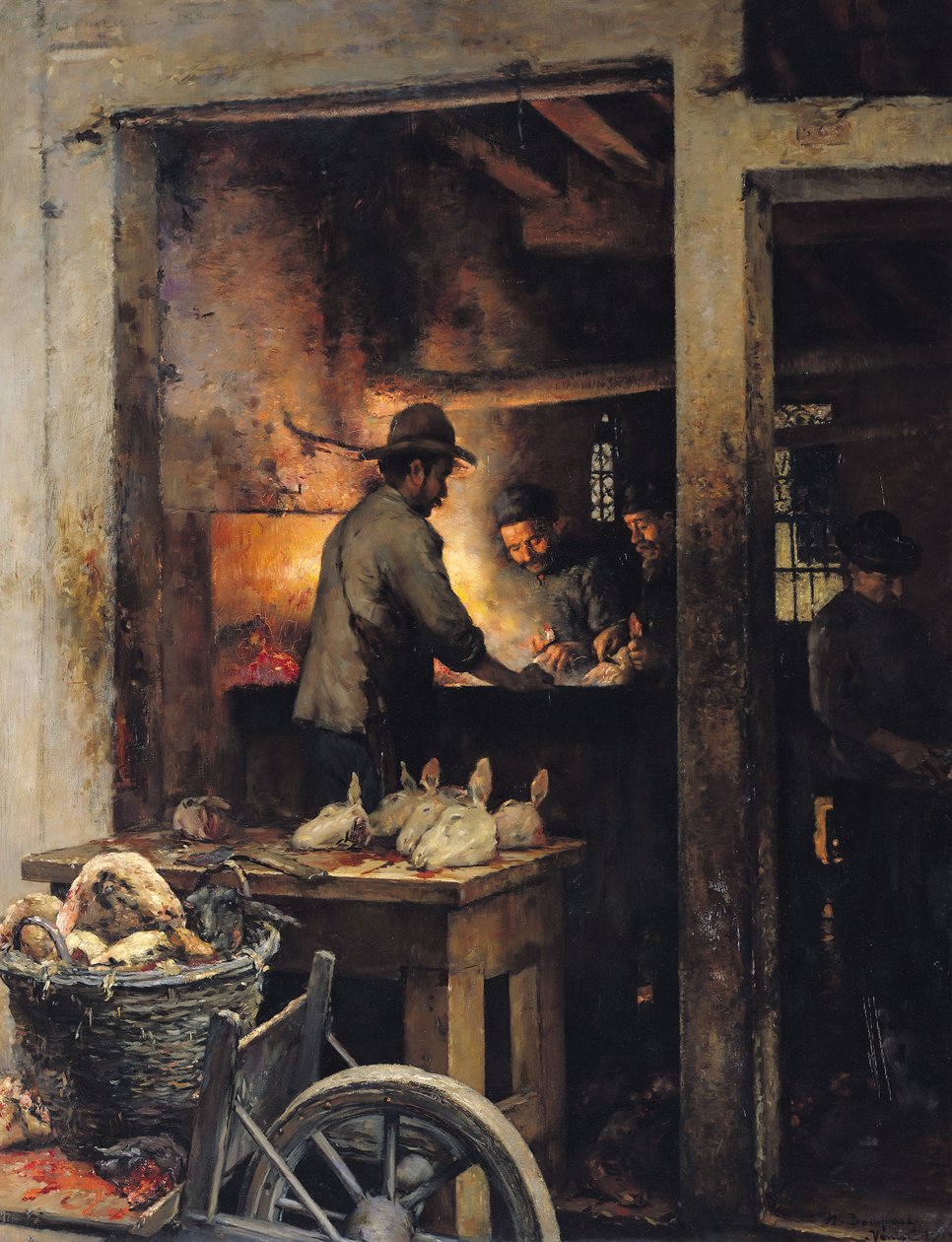 The Tripe Butchers of the Calle de la Madone, Venezia, 1900 av Maurice Bompard
