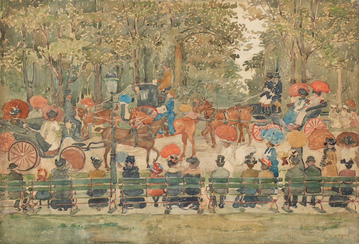 Central Park, 1901 av Maurice Brazil Prendergast
