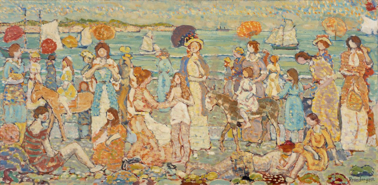 Landskap med figurer, 1924 av Maurice Brazil Prendergast