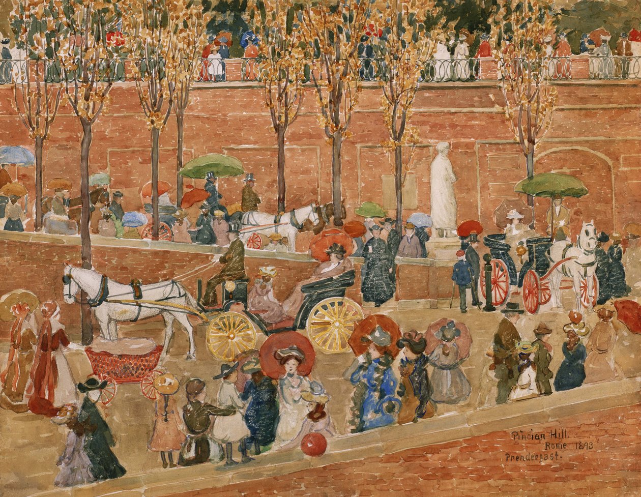 Pincian Hill, Roma av Maurice Brazil Prendergast