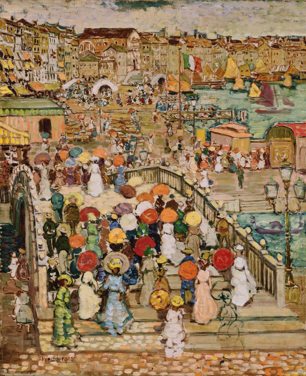 Ponte della Paglia av Maurice Brazil Prendergast