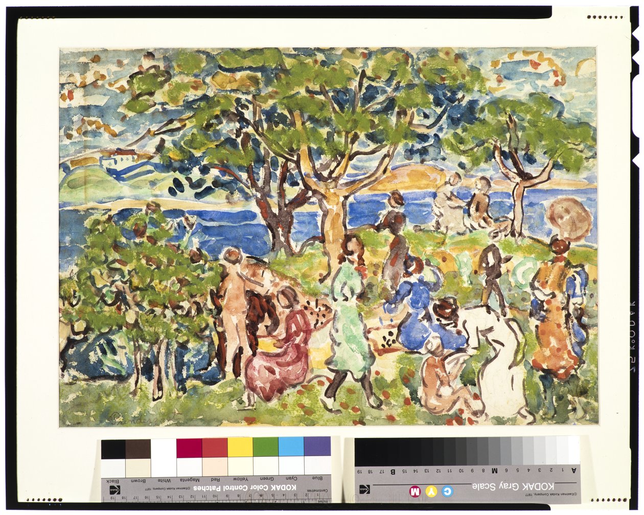 The Picnic, ca. 1912-15 (wc og pastell over grafitt) av Maurice Brazil Prendergast