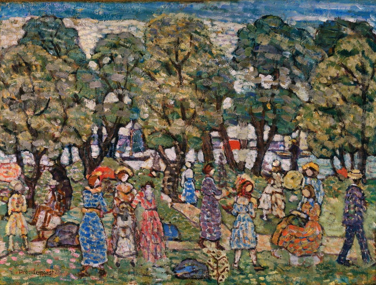 Under trærne av Maurice Brazil Prendergast