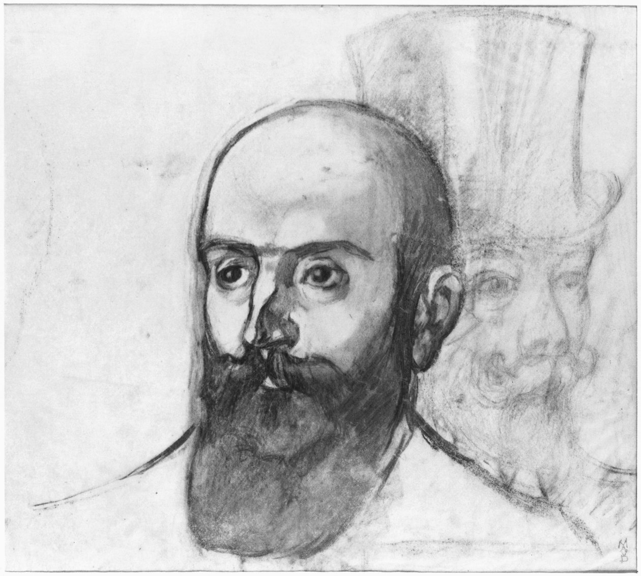 Edouard Vuillard (1868-1940) og Andre Mellerio (1862-1943) ca. 1899 (kull) av Maurice Denis