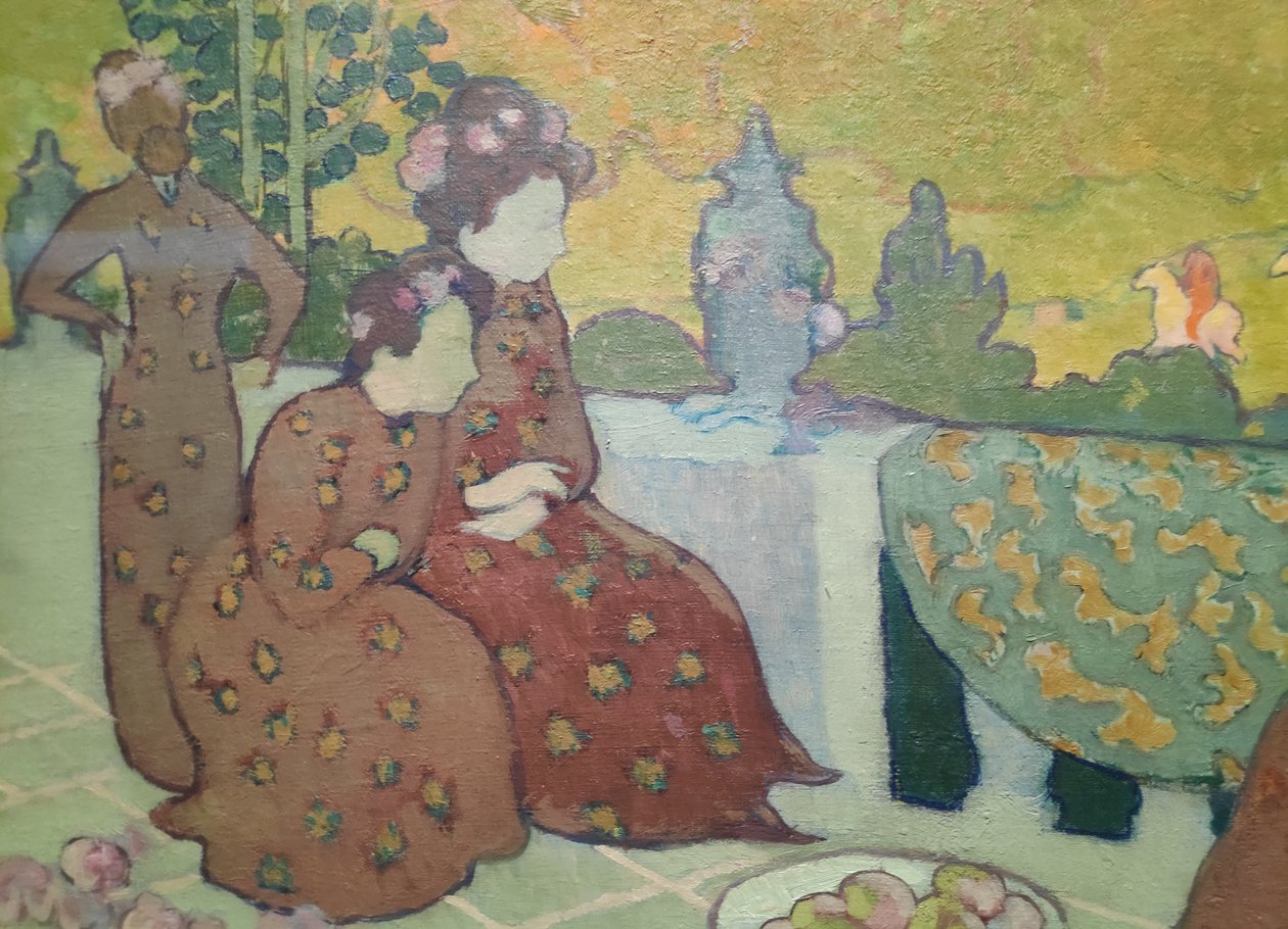 Kvinner som sitter på terrassen sier også septemberkveld av Maurice Denis