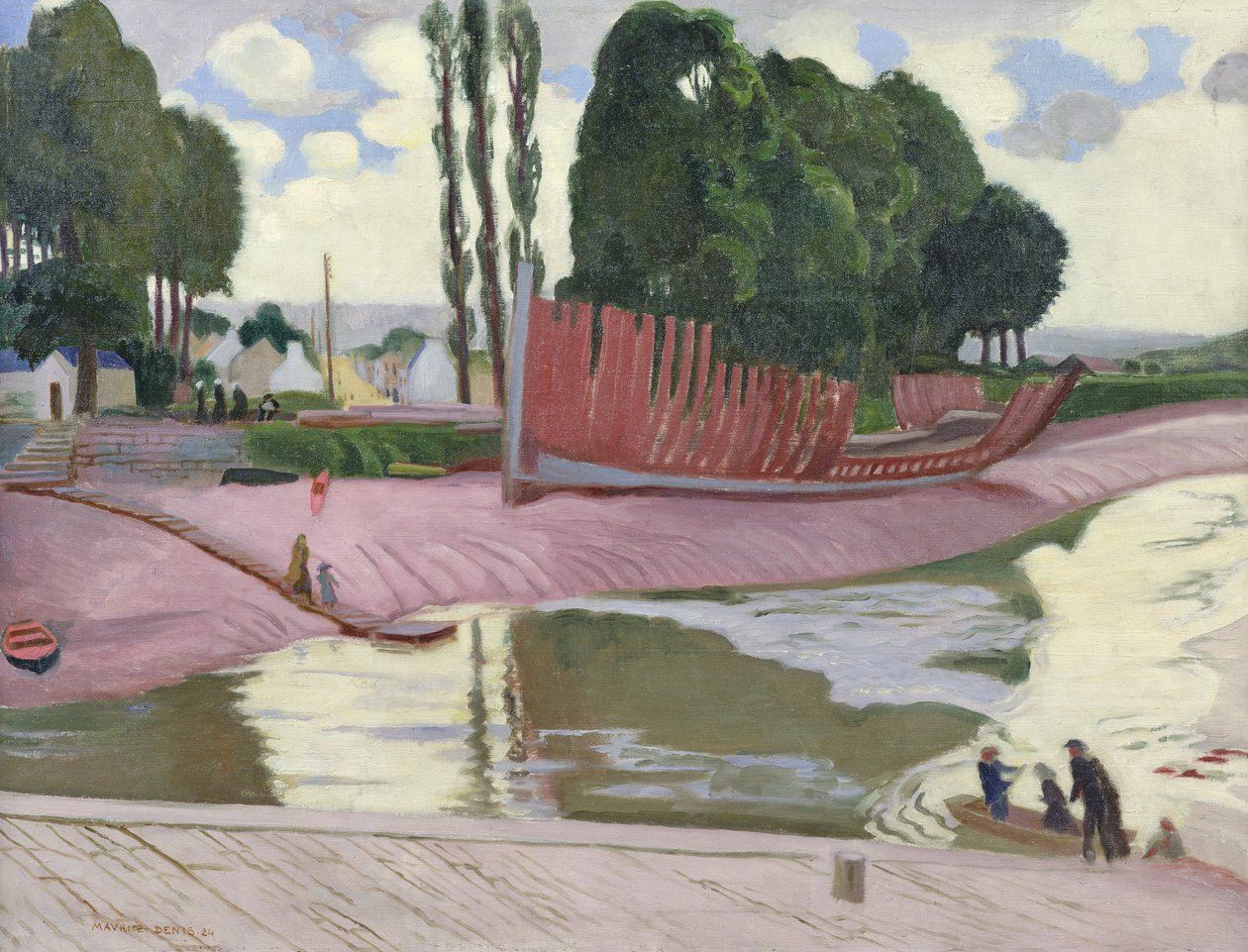 Landerneau-elven, 1924 av Maurice Denis