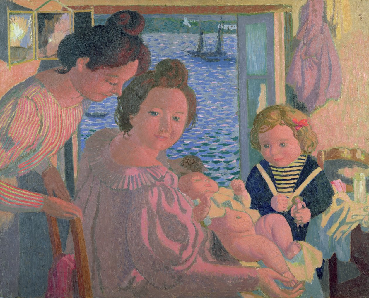 Barsel på Pouldu, kveld, ca. 1899 (olje på papp) av Maurice Denis
