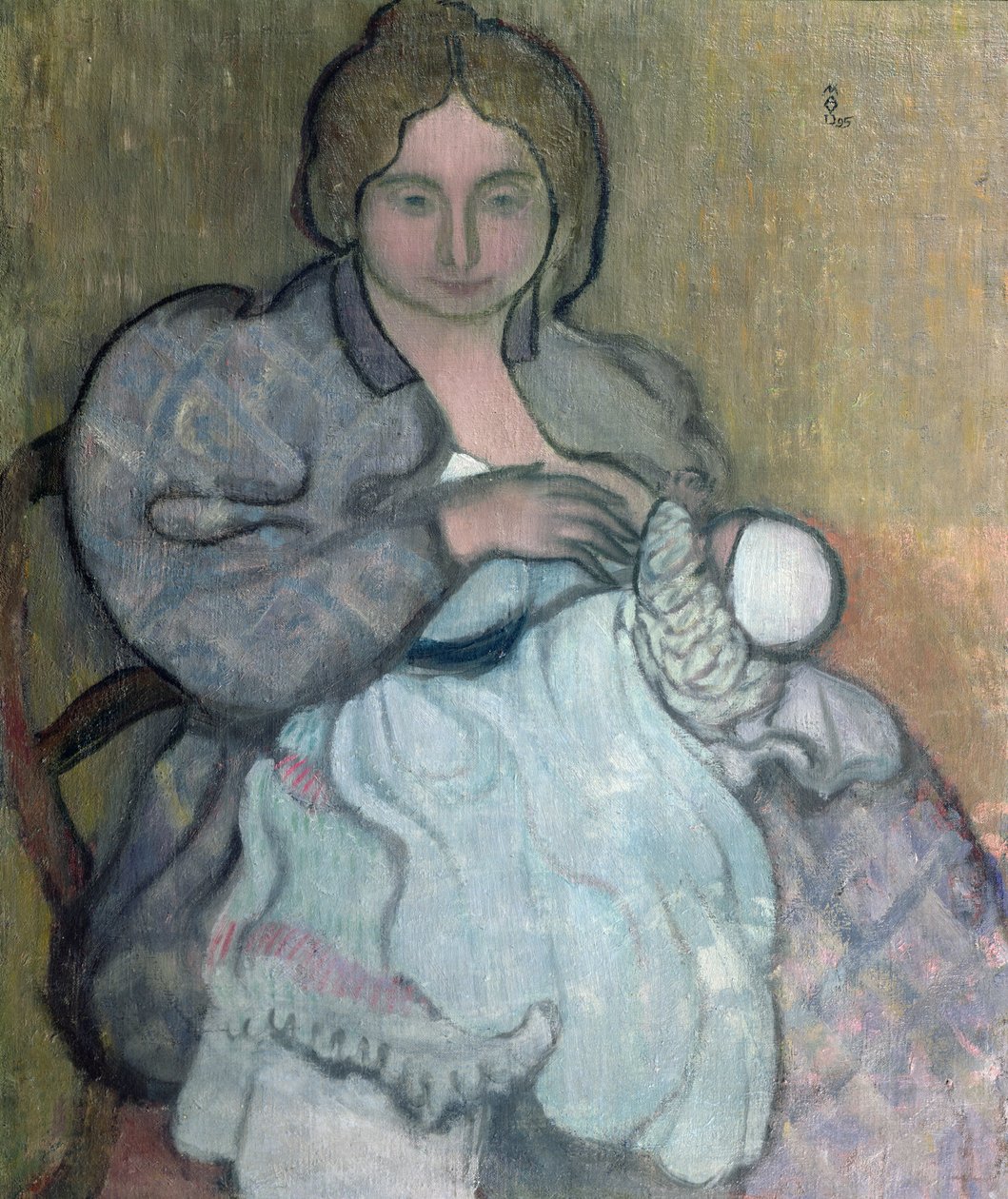 Barsel med en hvit kjole (Jean-Paul) ca. 1895 av Maurice Denis