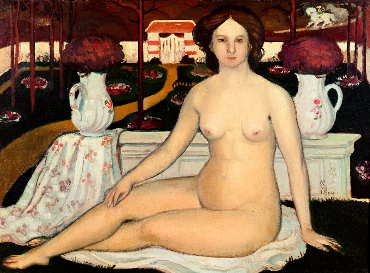 Naken med en bukett fioler av Maurice Denis