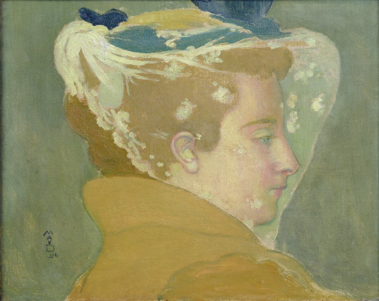 Portrett av Marthe med et hvitt slør, 1894 av Maurice Denis