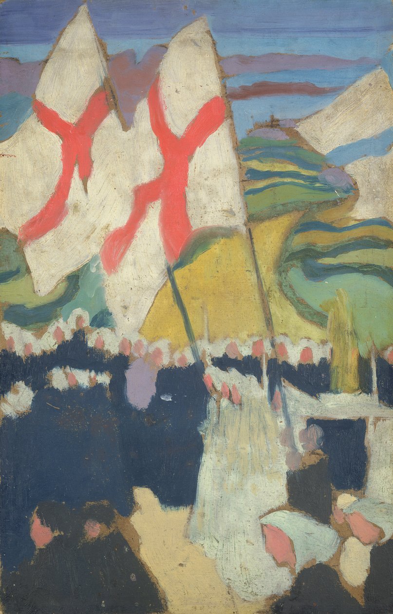 Procession of the Standards til La Clarte, 1897 av Maurice Denis