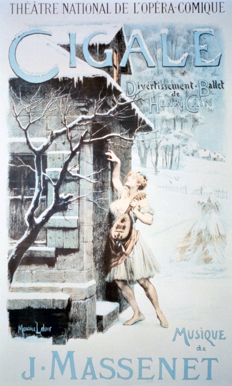 Cigale, ballett av Jules Massenet koreografert av Henri Cain ved Theatre Nationale de lOpera Comique av Maurice Leloir