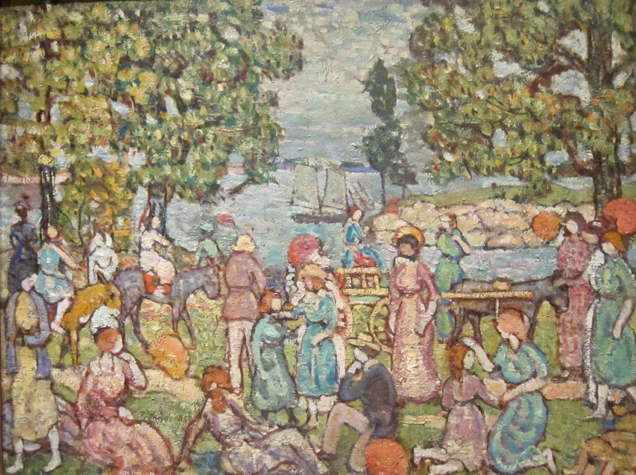 On the Beach, No 3nDeutsch: Am Strand, Nr. 3n av Maurice Brazil Prendergast