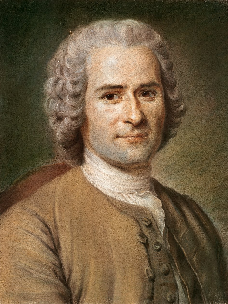 Jean-Jacques Rousseau (1712-78) etter 1753 (pastell på papir) av Maurice Quentin de La Tour