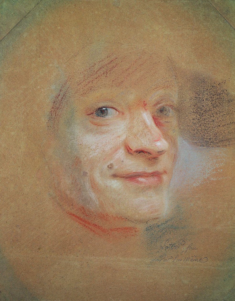 Selvportrett (pastell på papir) av Maurice Quentin de La Tour