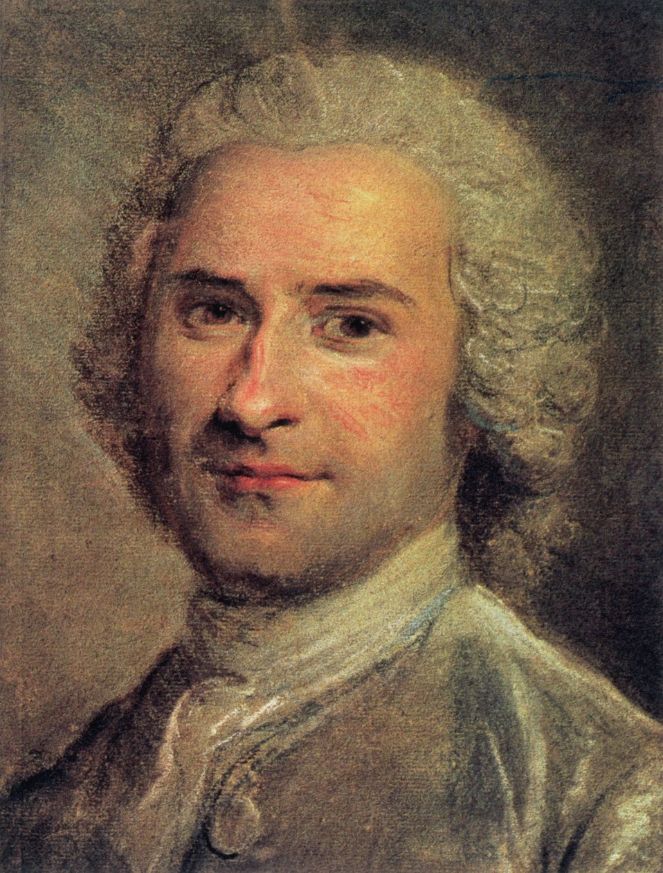 Portrett av Jean-Jacques Rousseau, 1712-78 (trykk) av Maurice Quentin de La Tour