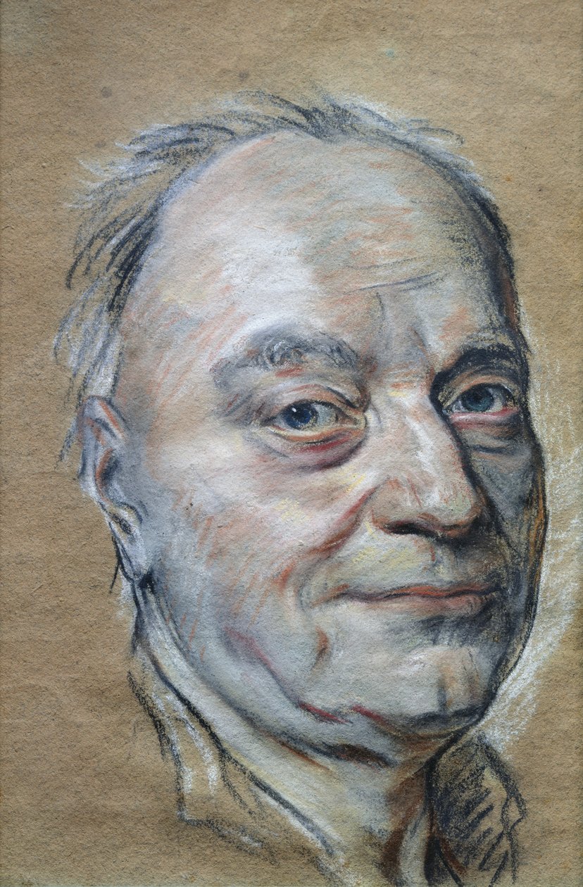 Portrett av Prosper Jolyot de Crebillon (1674-1762) 1761 av Maurice Quentin de La Tour