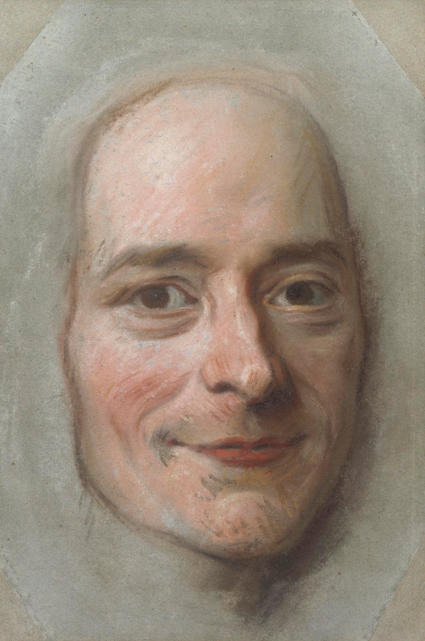 Portrett av Voltaire, ca. 1750 av Maurice Quentin de La Tour