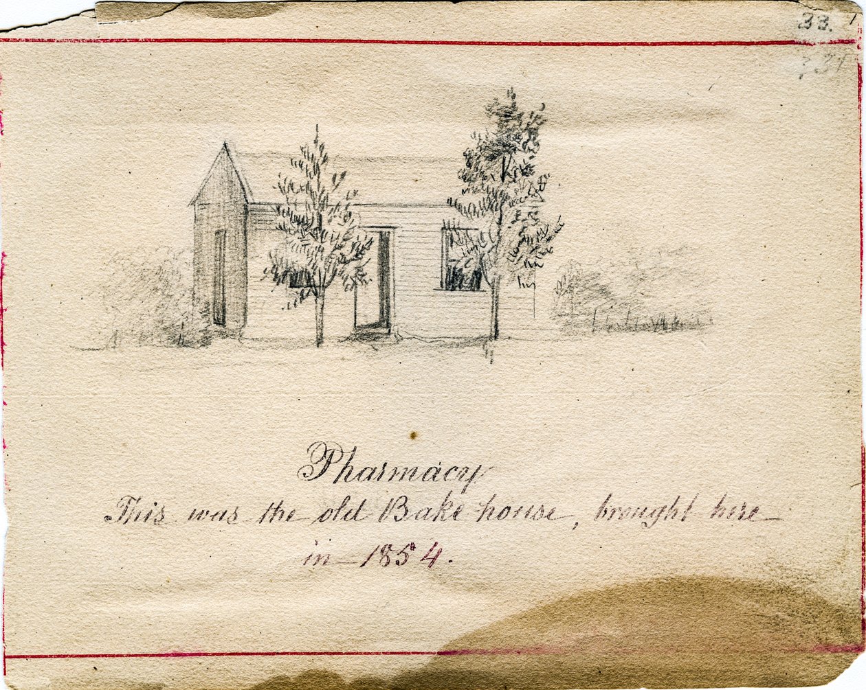 Apotek på eiendommen til Sisters of Providence of Saint Mary-of-the-Woods, Indiana av Maurice Schnell