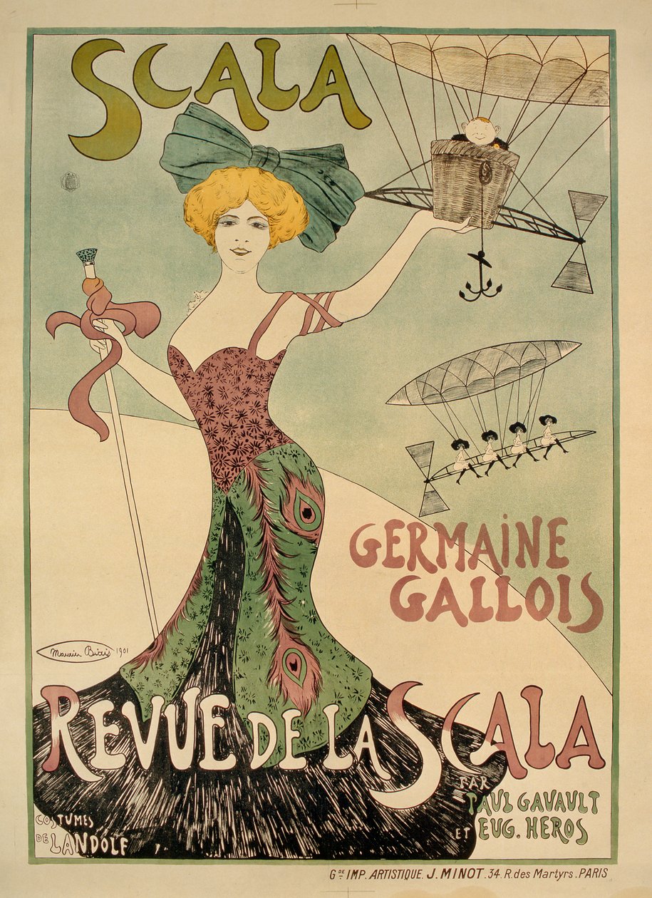 Anmeldelse av La Scala-plakaten, 1901 av Maurice Biais