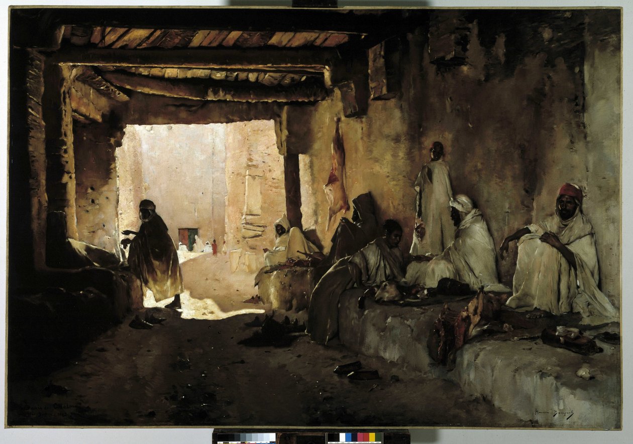 Slakterne i oasen Chelma, Biskra, Algerie av Maurice Bompard