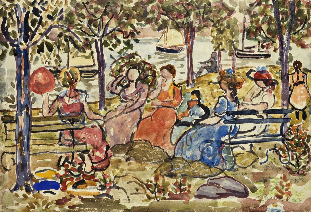 Ettermiddag i parken, av Maurice Brazil Prendergast
