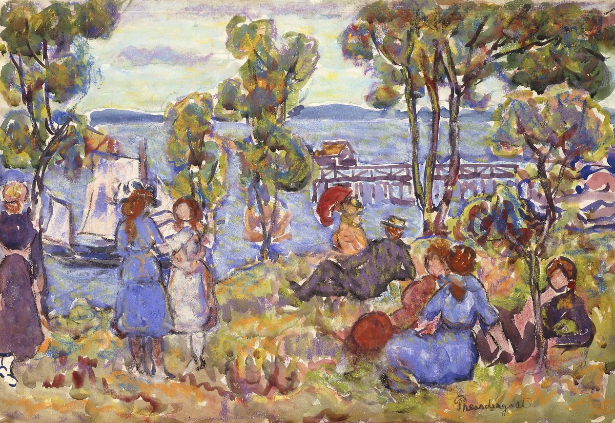 Boat Landing, Nahant Massachusetts, av Maurice Brazil Prendergast
