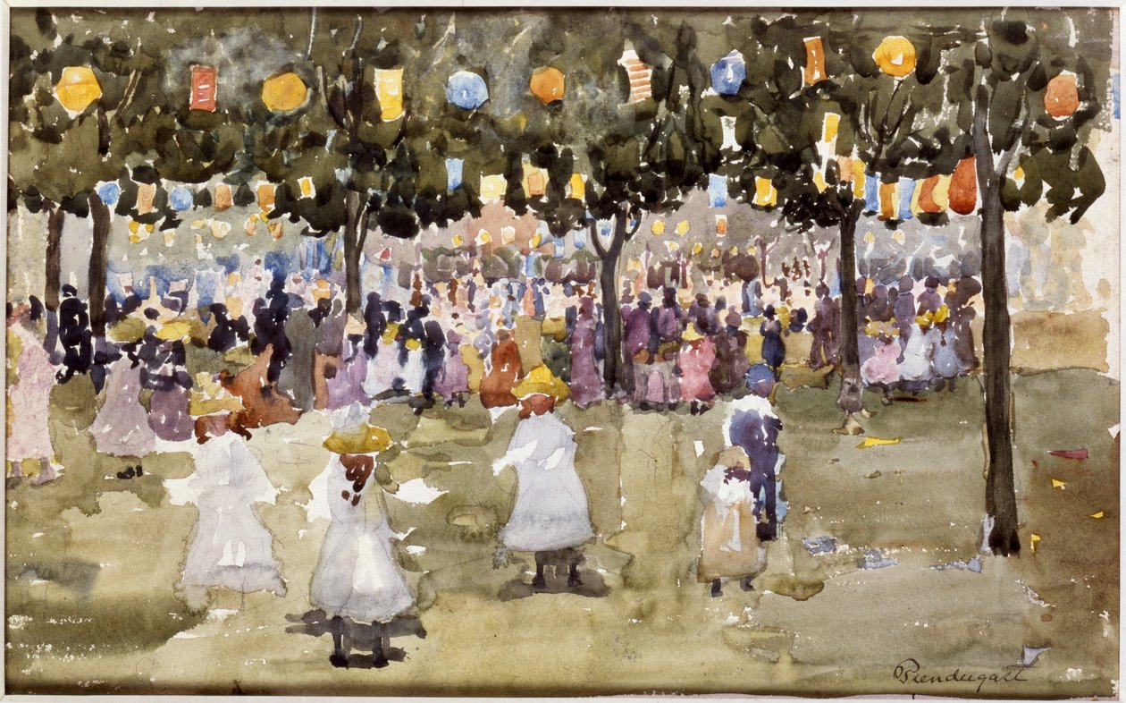 Central Park, New York City, 4. juli av Maurice Brazil Prendergast