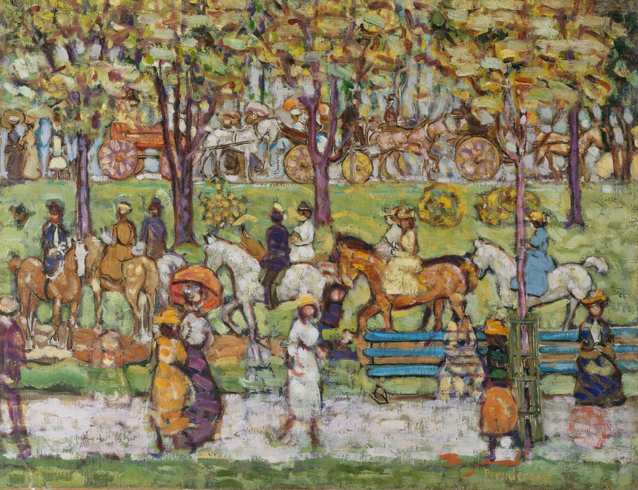 Central Park, ca. 1914-15 av Maurice Brazil Prendergast