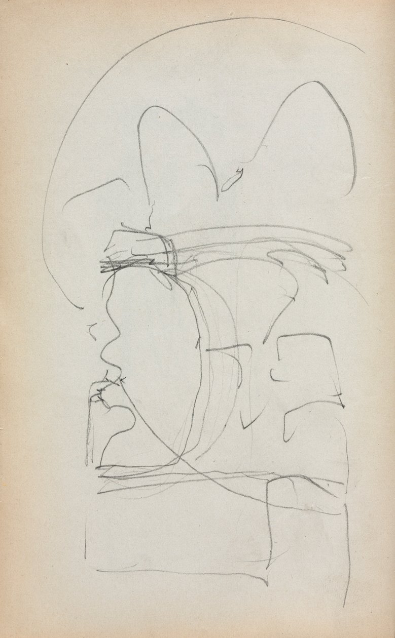 Italiensk skissebok: Abstrakt skisse side 5, 1898-1899. av Maurice Brazil Prendergast