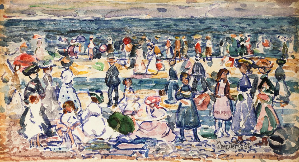 Lavvann, Revere Beach, ca. 1910-11 av Maurice Brazil Prendergast