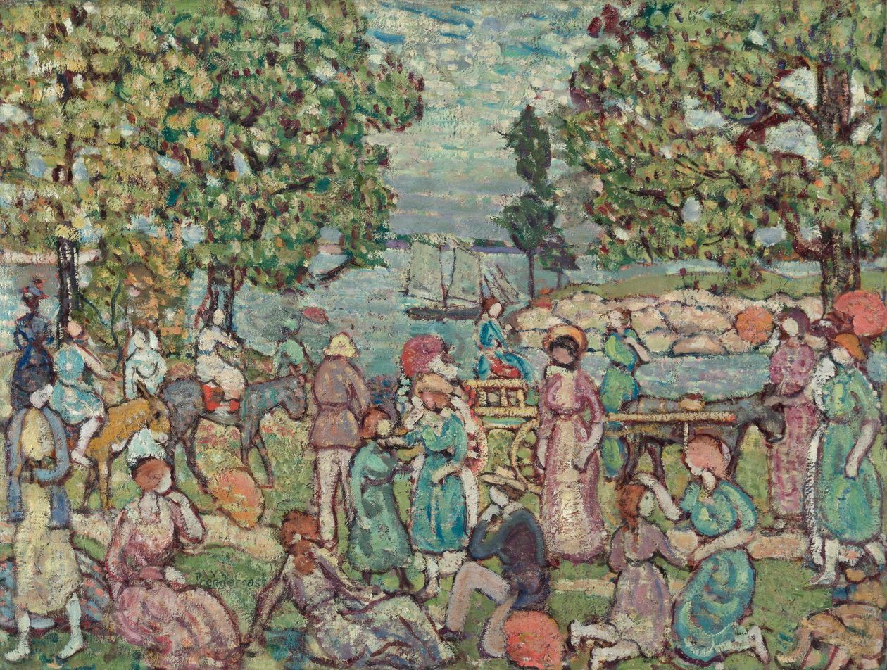 On the Beach, nr. 3, 1915 av Maurice Brazil Prendergast