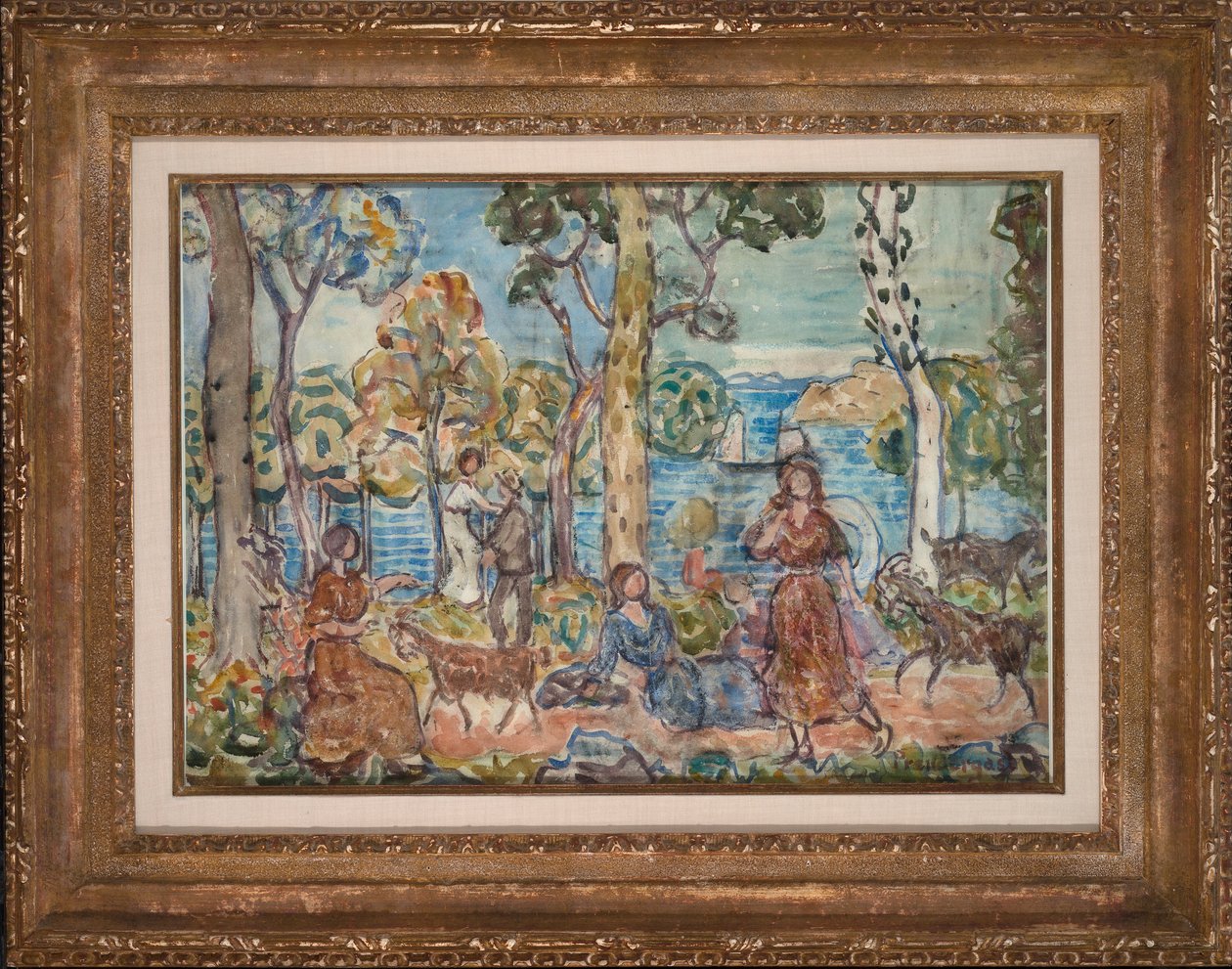 Seashore, ca. 1914-16 (akvarell på papir) av Maurice Brazil Prendergast