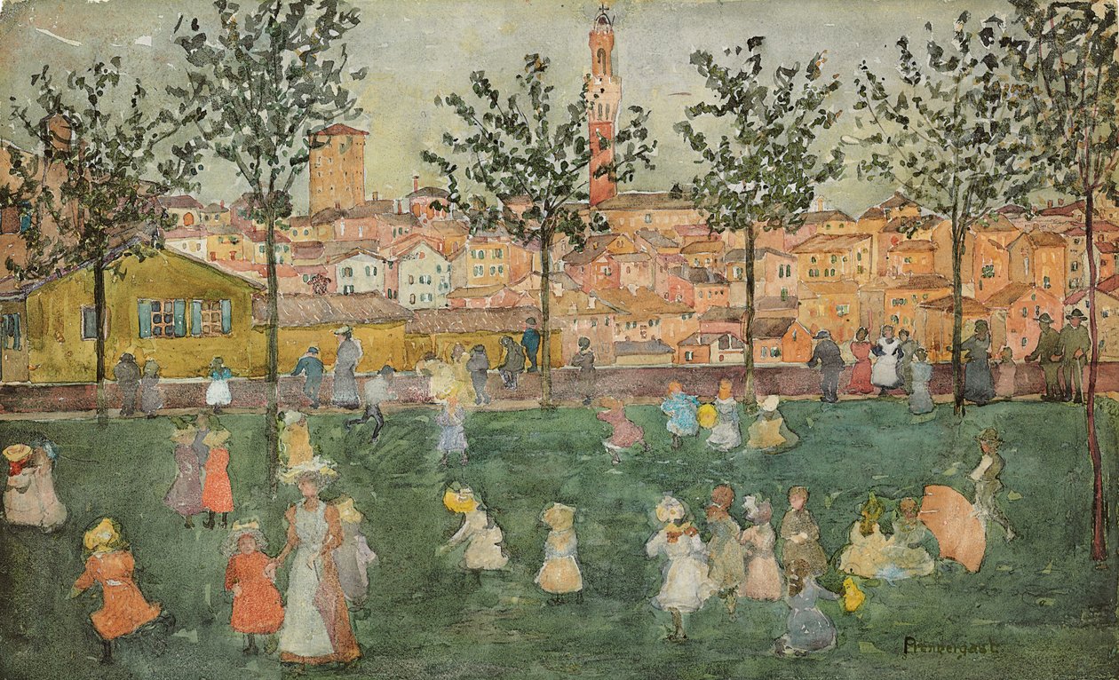 Siena, ca. 1898-99 av Maurice Brazil Prendergast