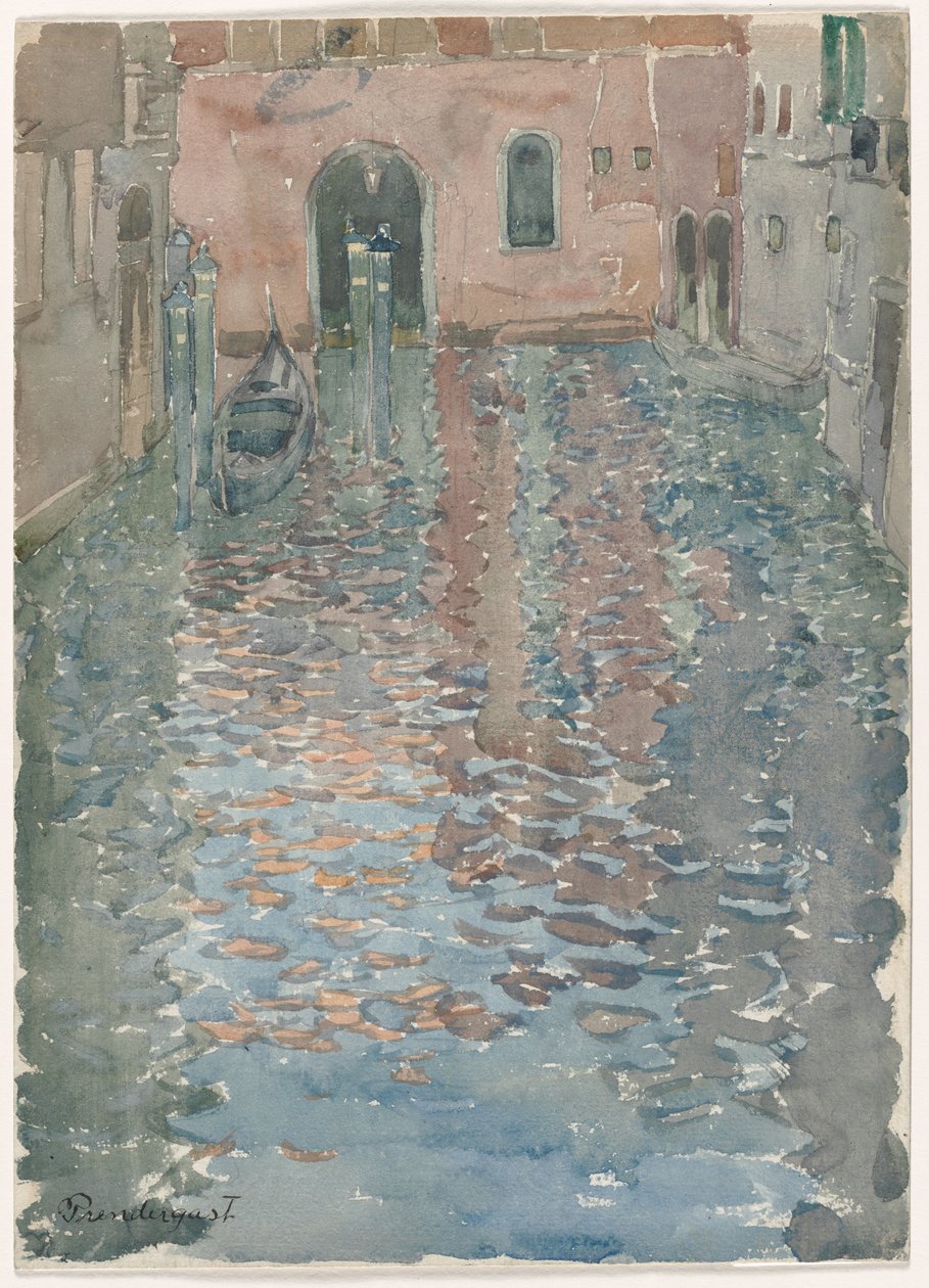 Venetianske kanaler, ca. 1898. av Maurice Brazil Prendergast
