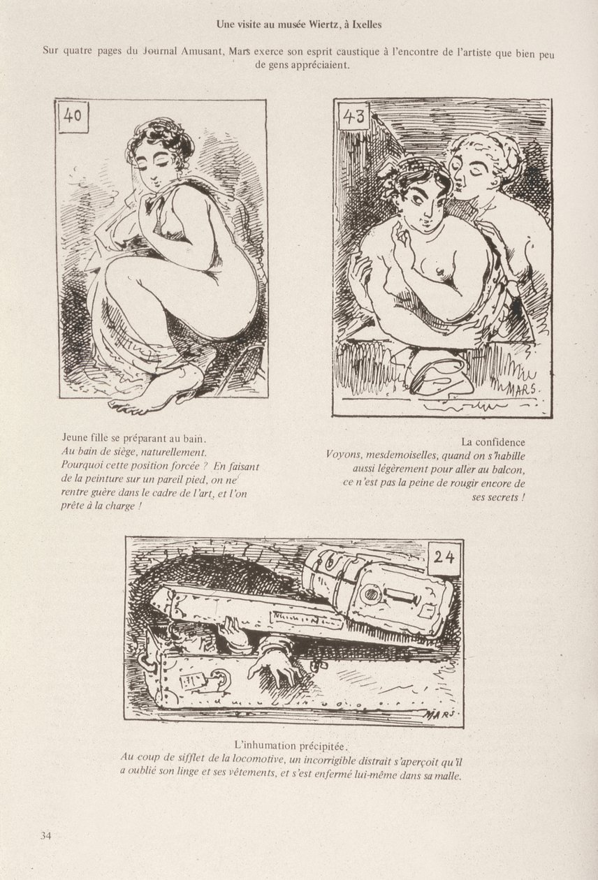 Besøk til Wiertz-museet i Brussel av Maurice Charles Mathieu Bonvoisin