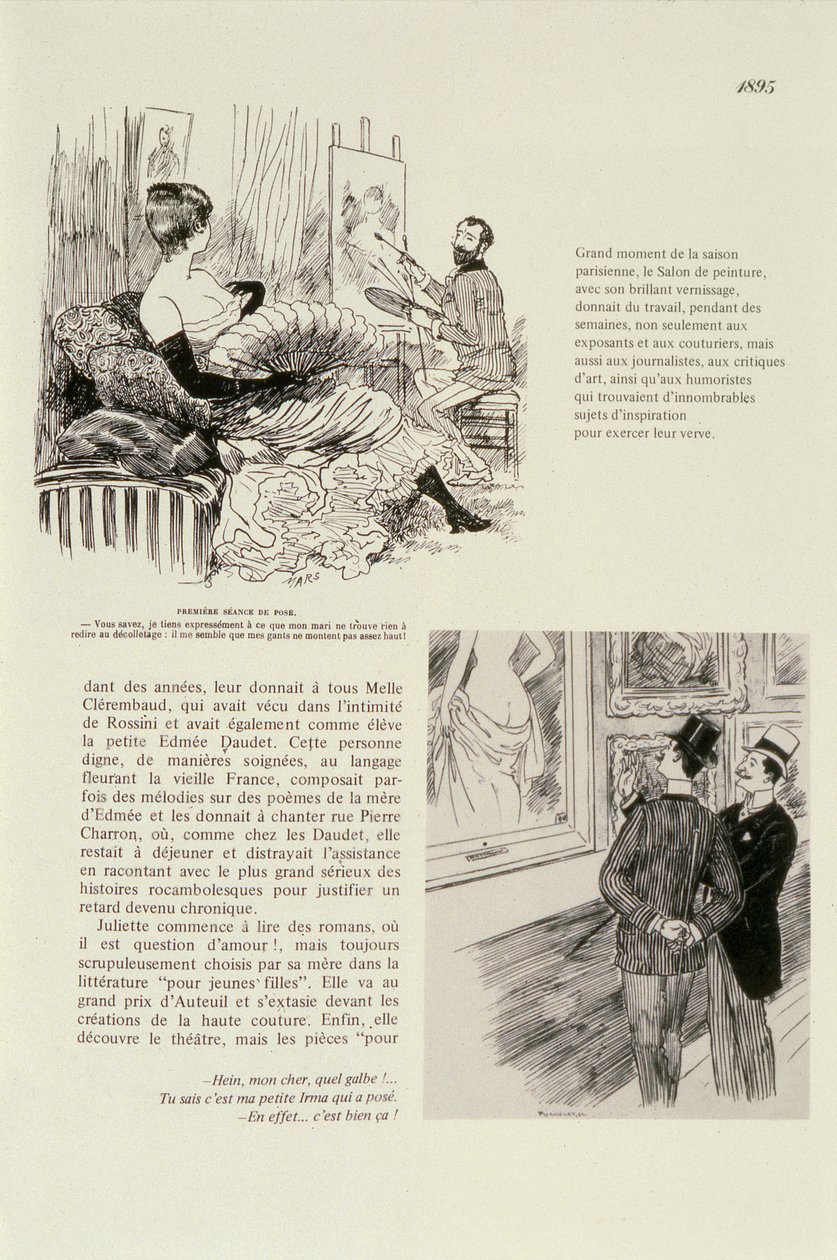 Først sittende for et portrett, 1895 av Maurice Charles Mathieu Bonvoisin