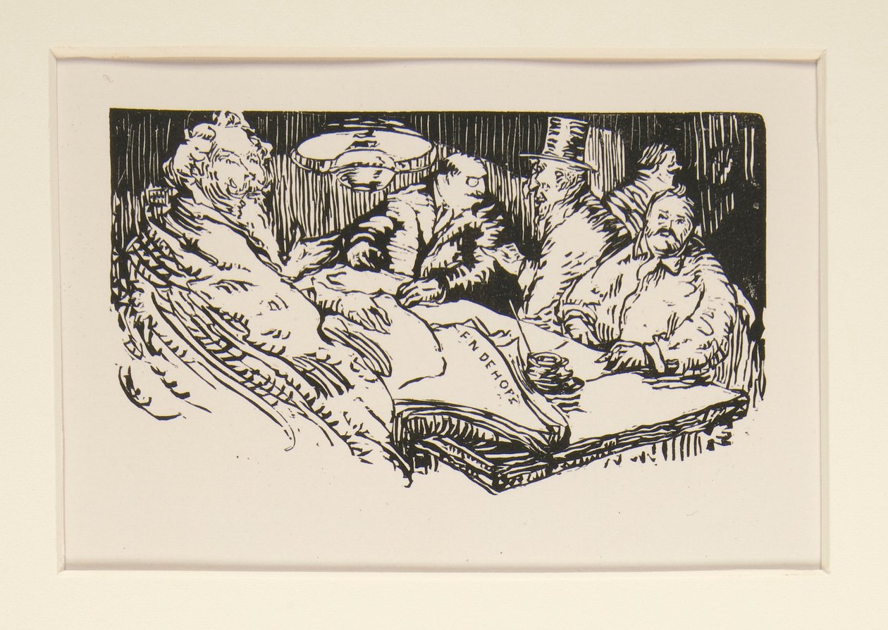 Gateselgerne i La Pensee, illustrasjon, s. 47 av Maurice Delcourt
