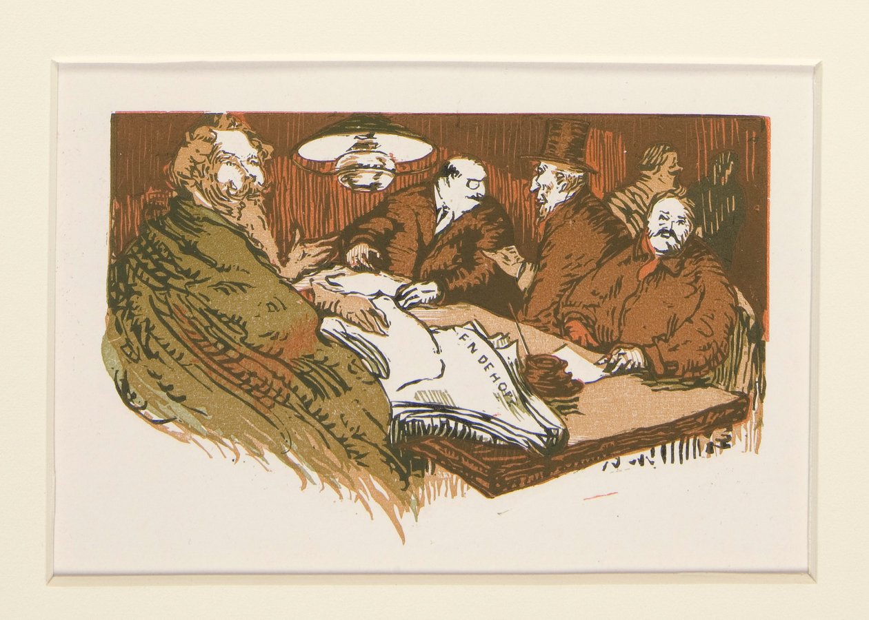 Gateselgerne i La Pensee, illustrasjon, s. 47 av Maurice Delcourt