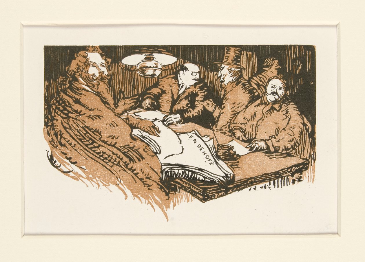 Gateselgerne i La Pensee, illustrasjon, s. 47 av Maurice Delcourt