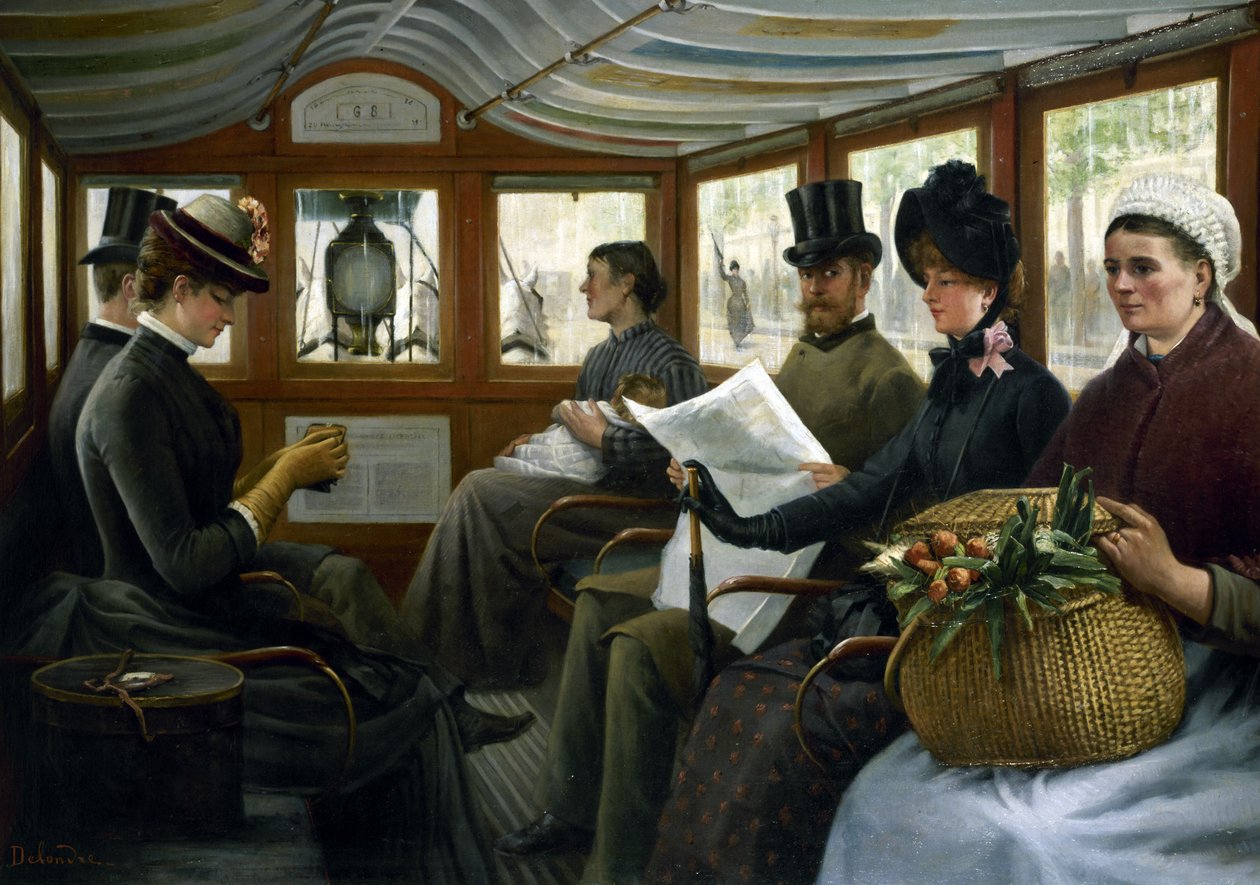 I en omnibus, 1885. av Maurice Delondre
