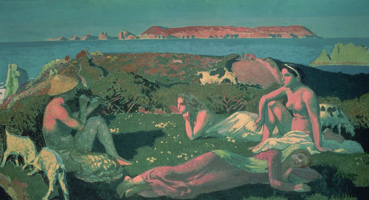 Et havlandskap i grønne toner av Maurice Denis