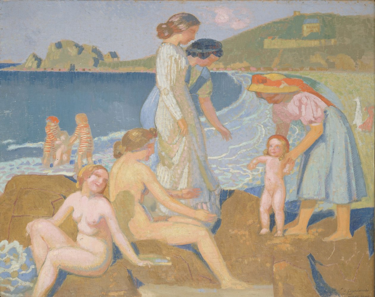 Badende på Perros Guirec av Maurice Denis