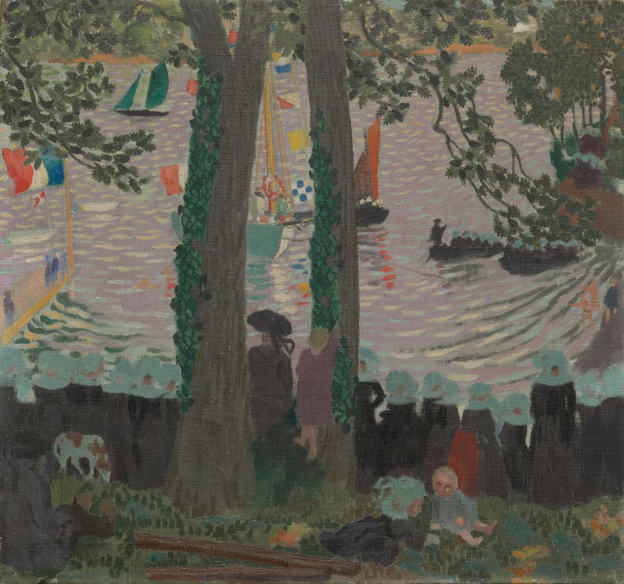 Velsignelse av en yacht på Bélonelven av Maurice Denis