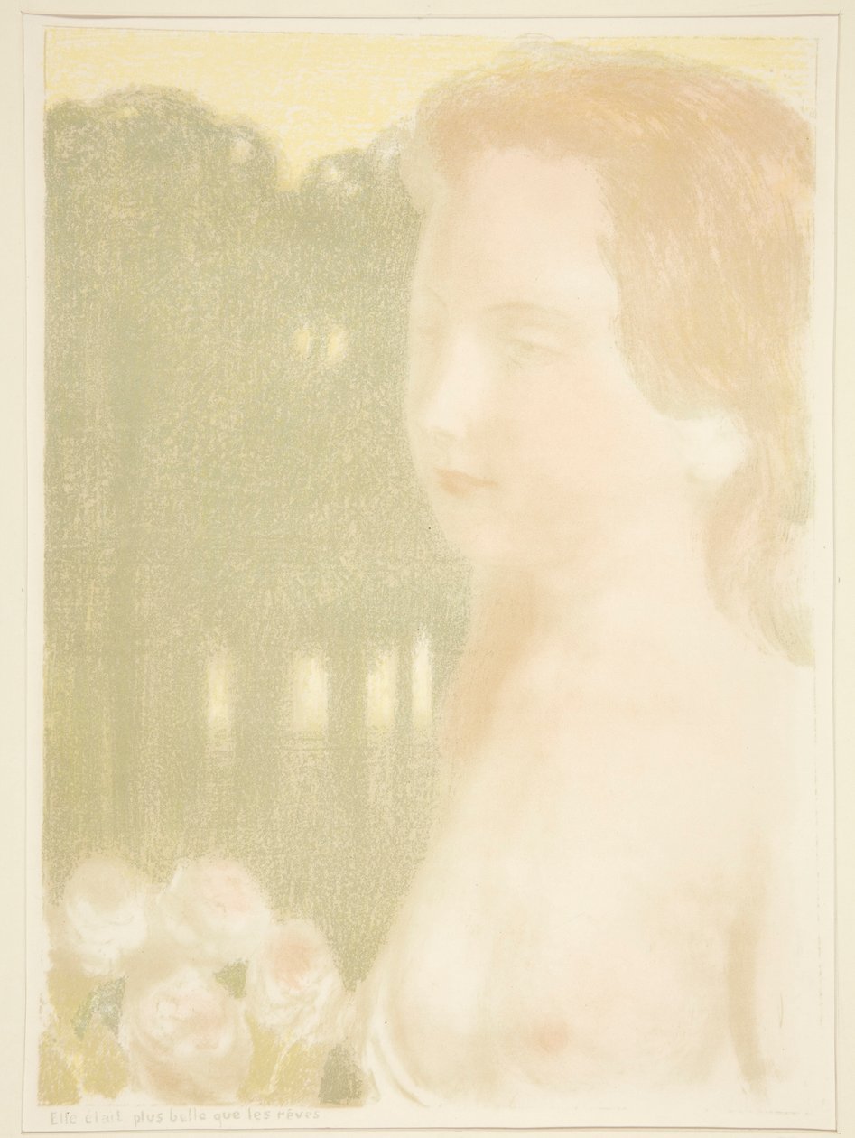 Elle est plus belle que les reves (Hun var vakrere enn drømmer) fra Love: Twelve Lithographs in Color av Maurice Denis
